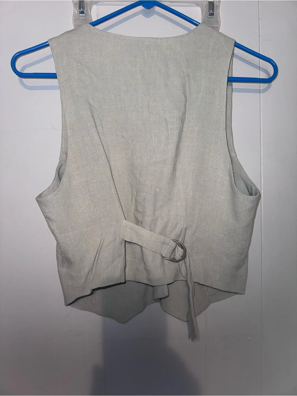 VICI light sage Asymmetrical Button-Front Tailored Vest